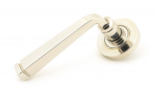Click Here To Enlarge This Photo Of 45619 From The Anvil Polished Nickel Avon Round Lever on Rose Set (Plain)