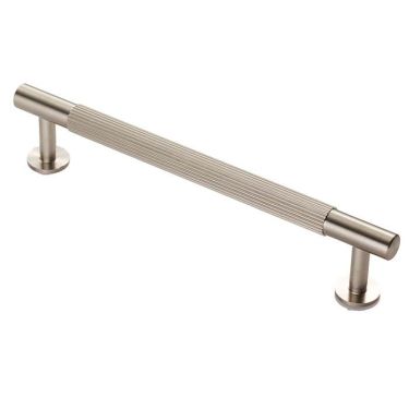 Click Here To Enlarge This Photo Of FTD710CSN - Carlisle Brass Fingertip Design 'Lines' Pull Handle 190mm (160mm c/c) Satin Nickel
