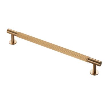 Click Here To Enlarge This Photo Of FTD710ESB - Carlisle Brass Fingertip Design 'Lines' Pull Handle 274mm (224mm c/c) Satin Brass