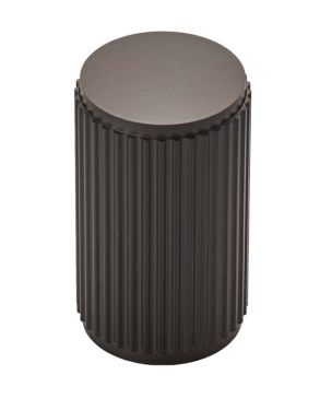 Click Here To Enlarge This Photo Of FTD712MB - Carlisle Brass Fingertip Design 'Lines' Knob 18mm dia (30mm projection) Matt Black