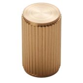 FTD712SB - Carlisle Brass Fingertip Design 'Lines' Knob 18mm dia (30mm projection) Satin Brass