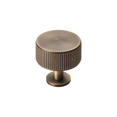 Click Here To Enlarge This Photo Of FTD713AB - Carlisle Brass Fingertip Design 'Lines' Radio Knob 35mm Antique Brass