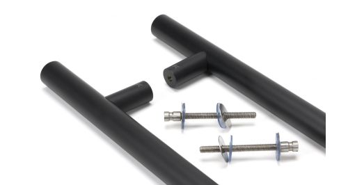 Click Here To Enlarge This Photo Of 50262 From The Anvil Matt Black SS (316) 1200mm T Bar Handle B2B Fix 32mm dia.