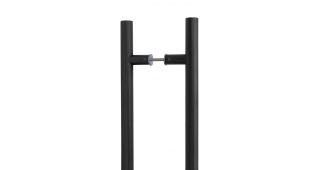 50262 From The Anvil Matt Black SS (316) 1200mm T Bar Handle B2B Fix 32mm dia.