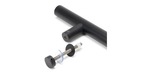 Click Here To Enlarge This Photo Of 50264 From The Anvil Matt Black SS (316) 1500mm T Bar Handle Bolt Fix 32mm dia.