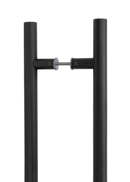 Click Here To Enlarge This Photo Of 50268 From The Anvil Matt Black SS (316) 1800mm T Bar Handle B2B Fix 32mm dia.