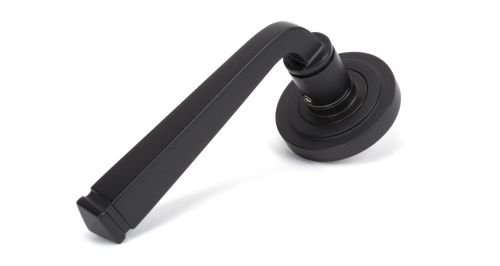 Click Here To Enlarge This Photo Of 46090 From The Anvil Aged Bronze Avon Round Lever on Rose Set (Art Deco)