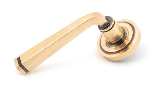 Click Here To Enlarge This Photo Of 46094 From The Anvil Polished Bronze Avon Round Lever on Rose Set (Art Deco)