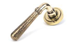 50038 From The Anvil Aged Brass Hammered Newbury Lever on Rose Set (Art Deco) - Unsprung