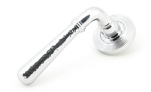 Click Here To Enlarge This Photo Of 50043 From The Anvil Polished Chrome Hammered Newbury Lever on Rose Set (Beehive) - Unsprung