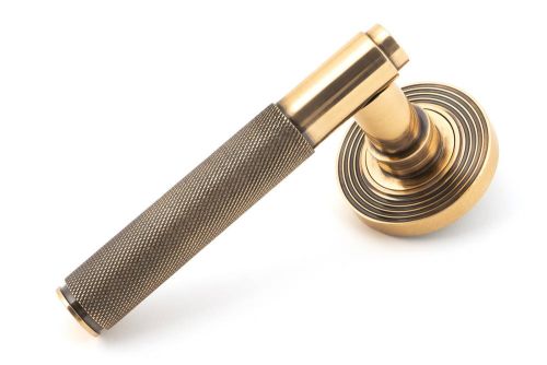 Click Here To Enlarge This Photo Of 46103 From The Anvil Polished Bronze Brompton Lever on Rose Set (Beehive)