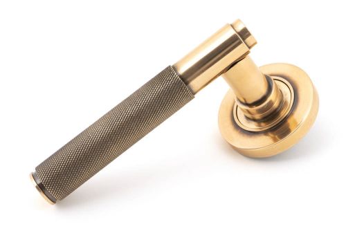 Click Here To Enlarge This Photo Of 50103 From The Anvil Polished Bronze Brompton Lever on Rose Set (Plain) - Unsprung