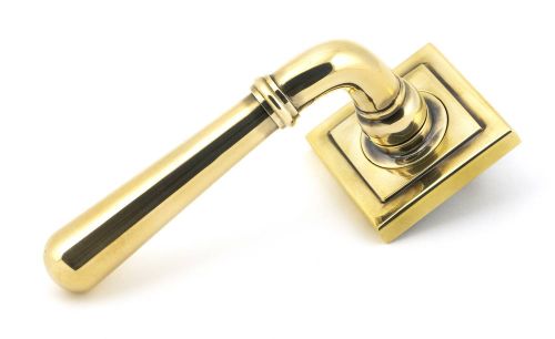 Click Here To Enlarge This Photo Of 50020 From The Anvil Aged Brass Newbury Lever on Rose Set (Square) - Unsprung