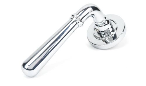 Click Here To Enlarge This Photo Of 46053 From The Anvil Polished Chrome Newbury Lever on Rose Set (Plain)