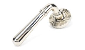 46059 From The Anvil Polished Nickel Newbury Lever on Rose Set (Beehive)
