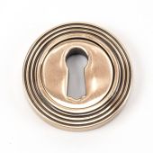 46119 From The Anvil Polished Bronze Round Escutcheon (Beehive)
