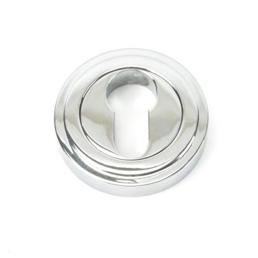 Click Here To Enlarge This Photo Of 45712 From The Anvil Polished Chrome Round Euro Escutcheon (Art Deco)