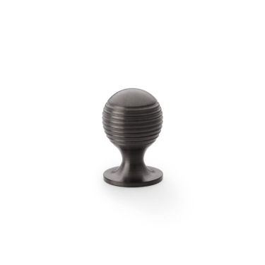 Click Here To Enlarge This Photo Of AW832-25-DBZPVD - Alexander & Wilks Caesar Cupboard Knob on Round Rose - Dark Bronze PVD - 25mm