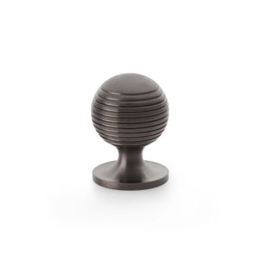 Click Here To Enlarge This Photo Of AW832-32-DBZPVD - Alexander & Wilks Caesar Cupboard Knob on Round Rose - Dark Bronze PVD - 32mm