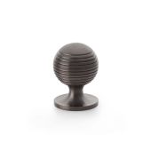 AW832-32-DBZPVD - Alexander & Wilks Caesar Cupboard Knob on Round Rose - Dark Bronze PVD - 32mm