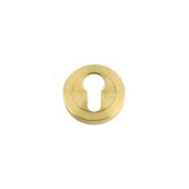 ZPZ001-FSB - Zoo Hardware Stanza Euro Profile Escutcheon (50mm dia) Favo Satin Brass (Designer Range)