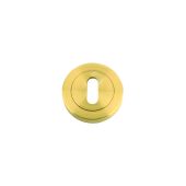 ZPZ002-FSB - Zoo Hardware Stanza Standard Profile Escutcheon (50mm dia) Favo Satin Brass (Designer Range)