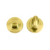 ZPZ004-FSB - Zoo Hardware Stanza Turn and Release (50mm dia) Favo Satin Brass (Designer Range)