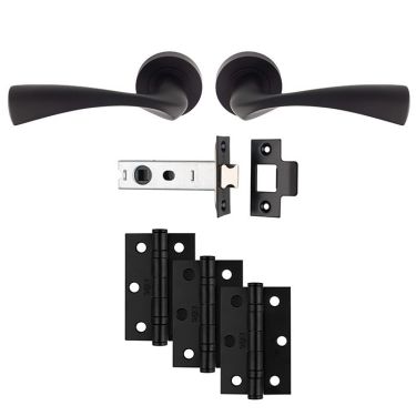 Click Here To Enlarge This Photo Of UDP007MB/INTB - Carlisle Brass 'Sintra' Ultimate Door Pack - Matt Black