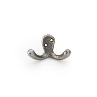 Click Here To Enlarge This Photo Of AW773AI - Alexander & Wilks Victorian Double Robe Hook - Antique Iron