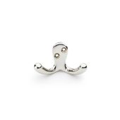 AW773PN - Alexander & Wilks Victorian Double Robe Hook - Polished Nickel