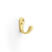 AW774SB - Alexander & Wilks Victorian Single Robe Hook - Satin Brass