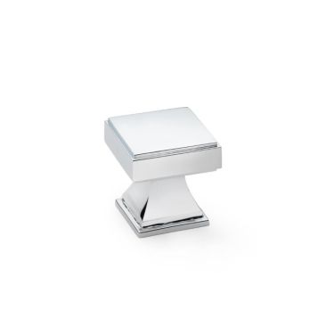 Click Here To Enlarge This Photo Of AW806-30-PC - Alexander & Wilks Jesper Square Cabinet Cupboard Knob - Polished Chrome - 30mm