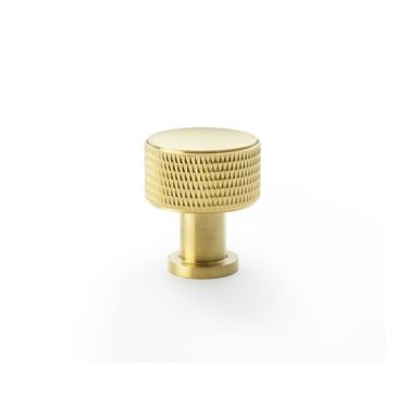 Click Here To Enlarge This Photo Of AW807K-29-SBPVD - Alexander & Wilks  Lucia Knurled Cupboard Knob - Satin Brass PVD - 29mm