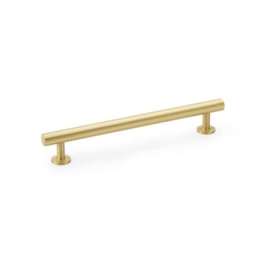 Click Here To Enlarge This Photo Of AW814-160-SB - Alexander & Wilks Round T-Bar Cabinet Pull Handle - Satin Brass - 160mm Centres
