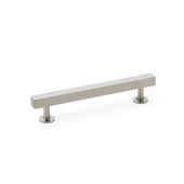 AW815-128-SN - Alexander & Wilks Square T-Bar Cabinet Pull Handle - Satin Nickel - 128mm Centres