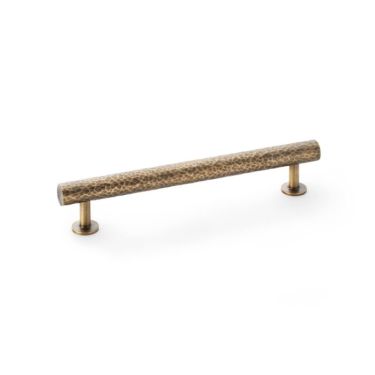 Click Here To Enlarge This Photo Of AW817-160-AB - Alexander & Wilks Leila Hammered Cabinet Pull - Antique Brass - 160mm Centres