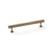 AW817-160-AB - Alexander & Wilks Leila Hammered Cabinet Pull - Antique Brass - 160mm Centres