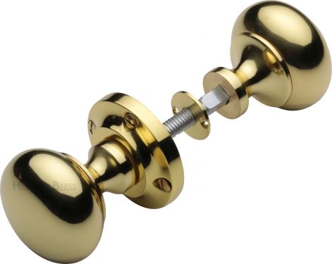 Click Here To Enlarge This Photo Of RIM V980-PB Heritage Brass Victoria Rim Knob Polished Brass Finish
