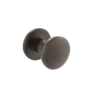 Click Here To Enlarge This Photo Of Atlantic - MH400DMKUDB Millhouse Brass 'Edison' Domed Mortice Knob on Concealed Fix Rose - Urban Dark Bronze