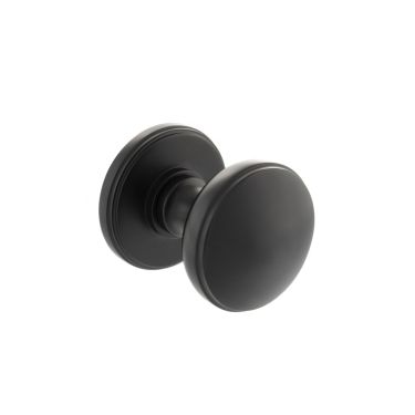 Click Here To Enlarge This Photo Of Atlantic - MH400DMKMB Millhouse Brass 'Edison' Domed Mortice Knob on Concealed Fix Rose - Matt Black