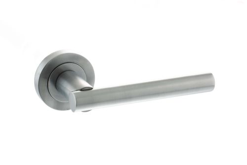 Click Here To Enlarge This Photo Of Atlantic - S28RSC STATUS 'Nebraska' Lever on Round Rose - Satin Chrome