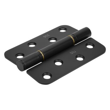Click Here To Enlarge This Photo Of BLU Performance Butt Hinge Radius Corner, 102 x 76 x 3mm, G316 Stainless Steel, Matt Smooth Black (HQ4R-MSB)