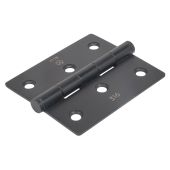 BLU Performance Slim Knuckle Door and Window Hinge Square Corner, 76 x 66 x 2mm, G316 Stainless Steel, Matt Smooth Black (HY3-MSB)