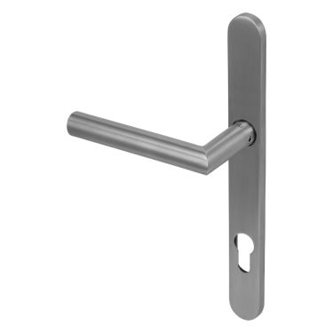 Click Here To Enlarge This Photo Of BLU Performance Mitre Lever Door Handle on Backplate (Unsprung) 92mm c/c - G316 Satin Stainless Steel (KM070-SSS)