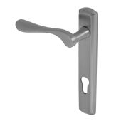 BLU Performance Regent Door Handle on Backplate, 92mm Centres, RH, G316 Satin Stainless Steel (REG090B-RH-SSS)