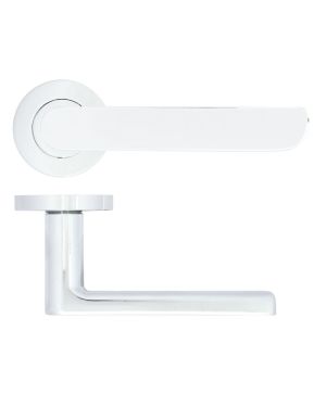 Click Here To Enlarge This Photo Of ZPA040-CP - Zoo Hardware Stanza 'Valencia' Lever Handles on Round Rose - Polished Chrome (Contract Range)