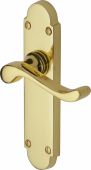 S610-PB Heritage Brass Door Handle Lever Latch Savoy Design Polished Brass Finish