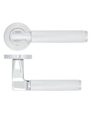 Click Here To Enlarge This Photo Of ZPA090-CP - Zoo Hardware Stanza 'Bilbao' Lever Handles on Round Rose - Polished Chrome (Contract Range)