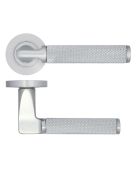 ZPA090-SC - Zoo Hardware Stanza 'Bilbao' Lever Handles on Round Rose - Satin Chrome (Contract Range)