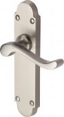 S610-SN Heritage Brass Door Handle Lever Latch Savoy Design Satin Nickel Finish
